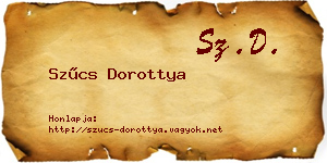 Szűcs Dorottya névjegykártya