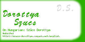 dorottya szucs business card